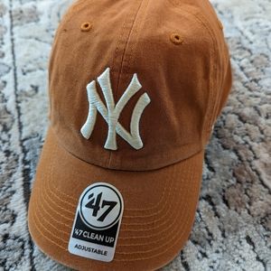 NWT New York Yankees Burnt Orange 47 Brand Clean Up Dad Hat